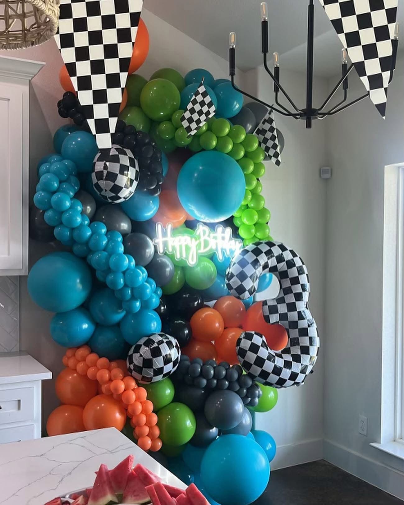 Balloon installation by Balloons and More Party Store